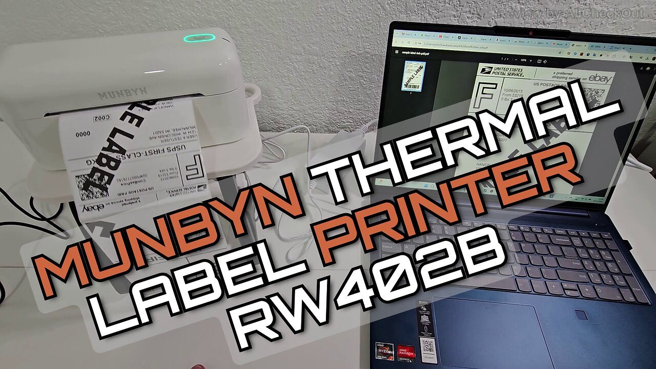 MUNBYN Bluetooth Thermal Label Printer RealWriter RW402B Review (Unboxing, Set-Up, Tutorial)