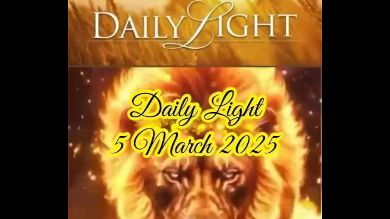 Daily light 5th March