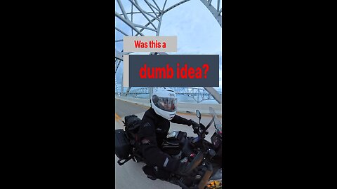 Crossing the Chesapeake Bay Bridge on New Year's Eve on a motorcycle