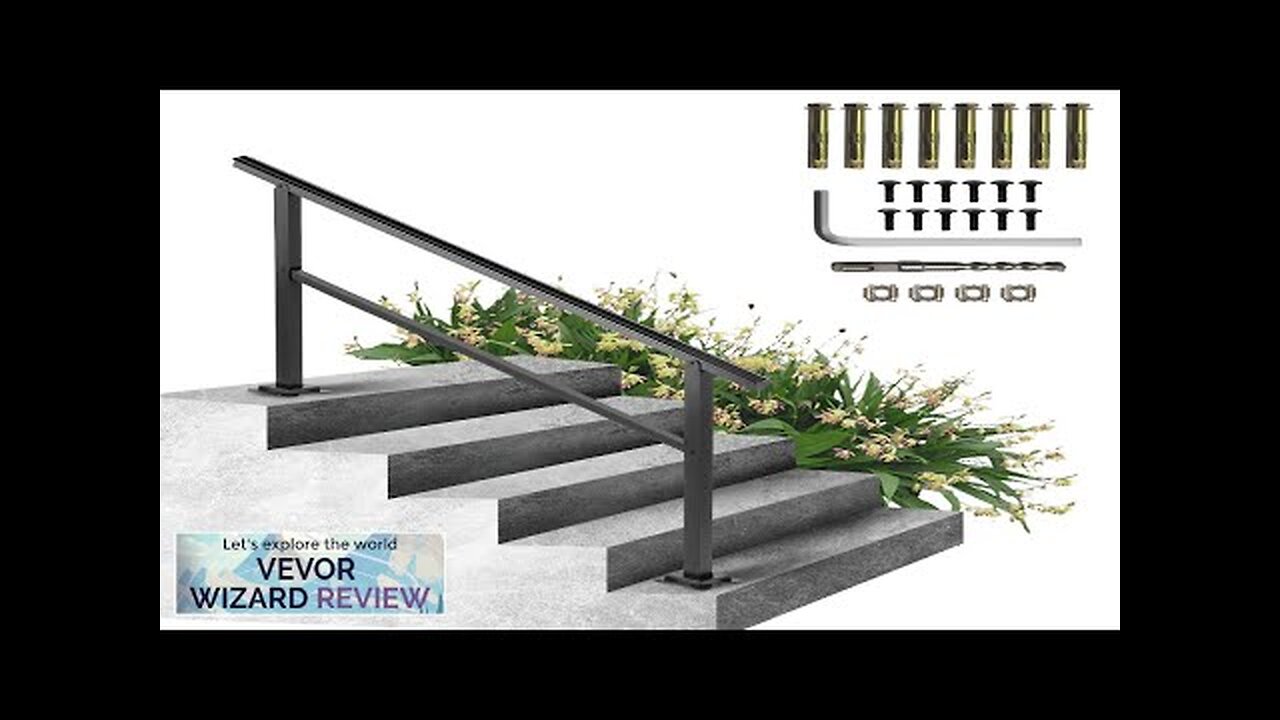 VEVOR Outdoor Handrail 165LBS Load Handrail Outdoor Stairs Aluminum Stair Handrail 60 Review