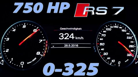 Audi RS7 Acceleration 0-325 Autobahn Onboard V8 Sound 750 HP MF-RS750 Milltek exhaust