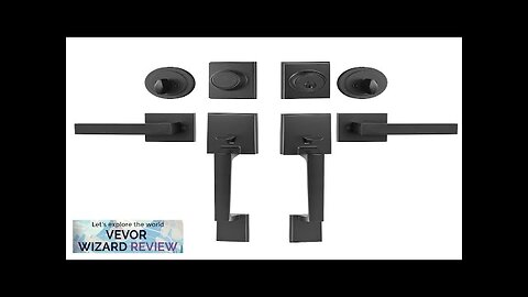 VEVOR Double Door Handle Set Matte Black Square Door Lever Double Front Review