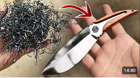Lathe Shavings Turned Into A Sharp Knife