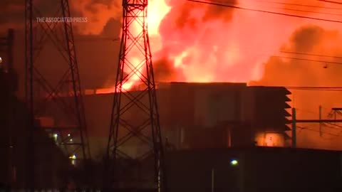 Hundreds ordered to evacuate as fire erupts at California battery plant