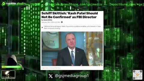 ADAM SCHIFF "KASH PATEL SHOULD NOT BE CONFIRMED AS FBI DIR."