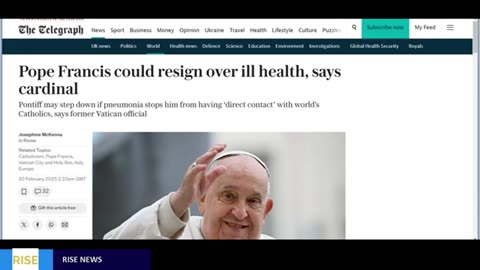 POPE FRANCIS SERIOUS ILLNESS (R$E)