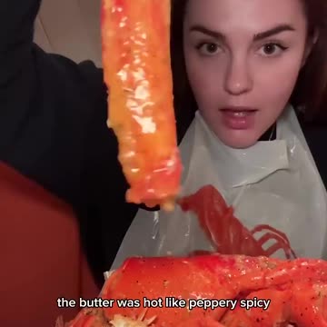 Everything I ate at my first ever seafood boil! #Seafood #Foodie #Shorts #Eating #Lobster #Shrimp ￼