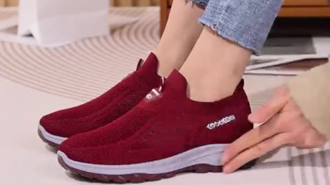 Women's Breathable Knit Slip-On Sneakers