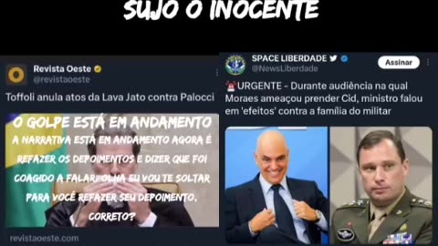 MAIS UM GOLPE ESTÁ EM ANDAMENTO: A NARRATIVA ESTÁ EM ANDAMENTO AGORA É REFAZER OS DEPOIMENTOS E DIZER QUE FOI COAGIDO A FALAR. OLHA EU VOU TE SOLTAR PARA VOCÊ REFAZER SEU DEPOIMENTO, CORRETO?