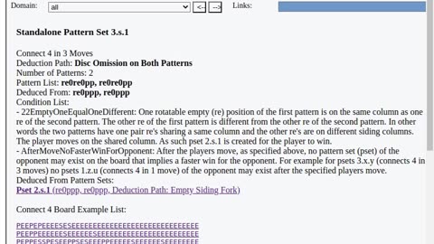 Standalone Pattern Set 3.s.1 in Connect 4 - Pattern Recognition and Deduction HI, Human Intelligence