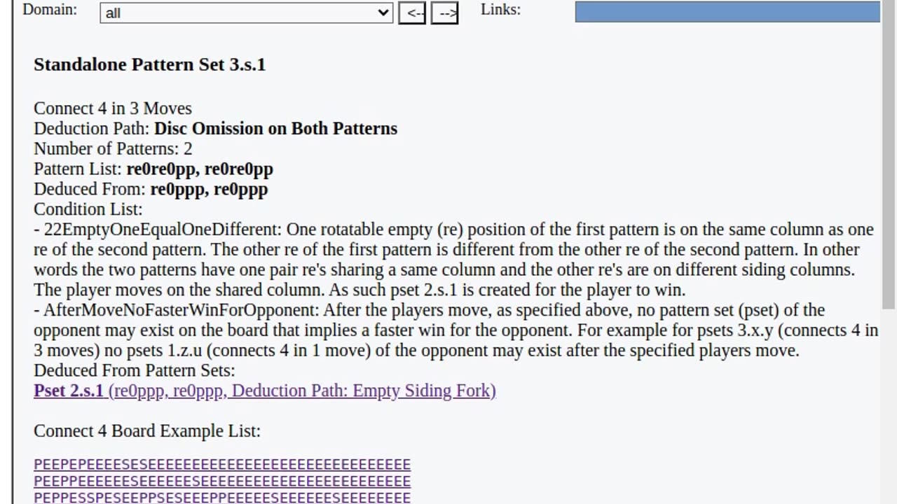 Standalone Pattern Set 3.s.1 in Connect 4 - Pattern Recognition and Deduction HI, Human Intelligence