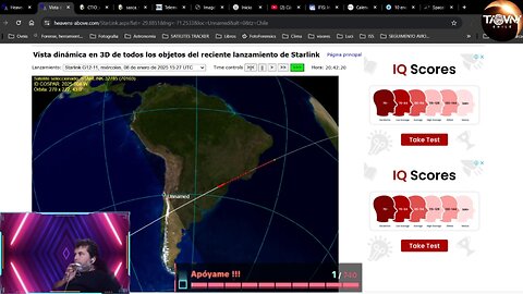 Detalles del Paso Tren Satelites Starlink-219 (G12-11) este 11-01-25 - Skywatcher 2.0