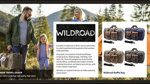 Wildroad Duffle Bag for Travel