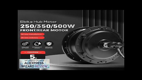 Ebike Motor 36V/48V 250W 350W 500W High Speed Brushless Gear Hub Motor Review