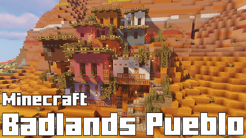 Minecraft Badlands Pueblo - Southwestern Build