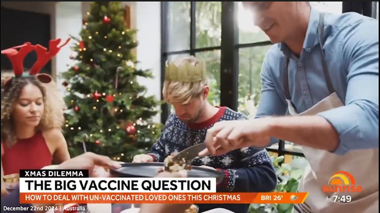 Christmas | Christmas In Australia, "As Christmas Approaches Many of Us Will Be Faced With a New Dilemma, How to Handle Unvaccinated Loves Ones." - Sunrise Australia + What Is Inside the COVID-19 Vaccines?