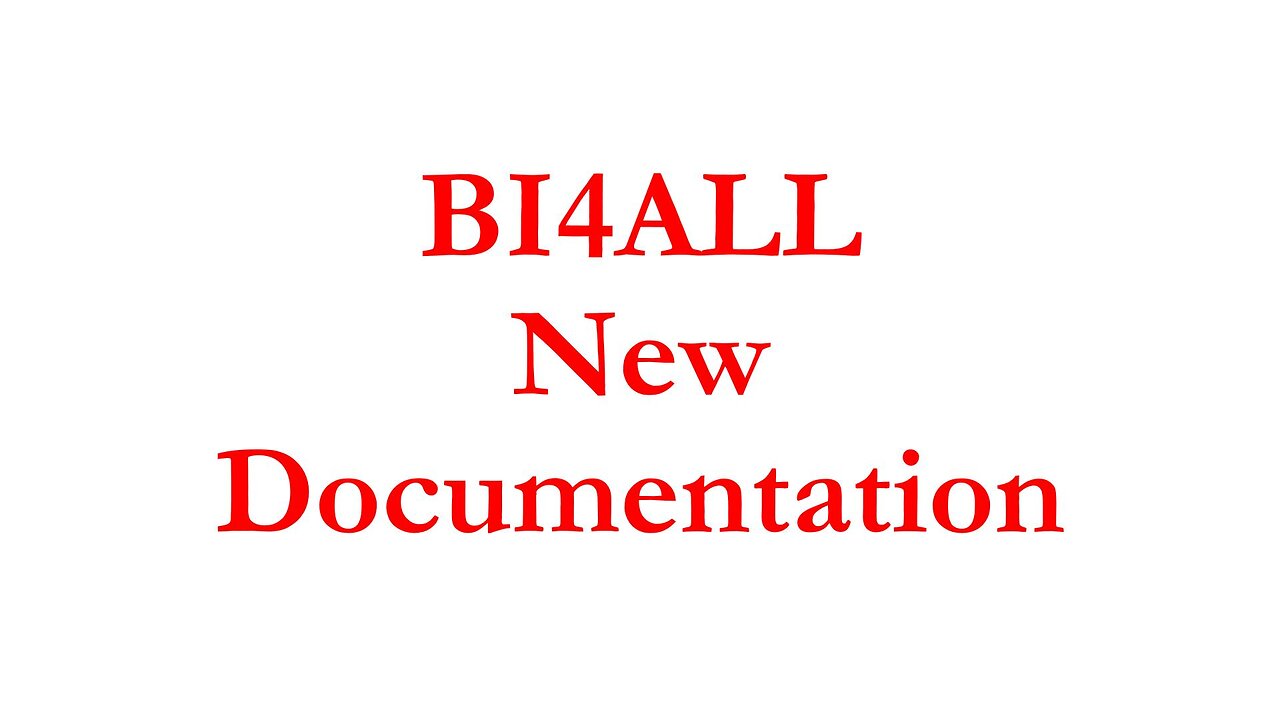 BI4ALL006 - New Documentation Demo