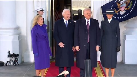 President Trump Arrives at The White House on Biden's Last Day