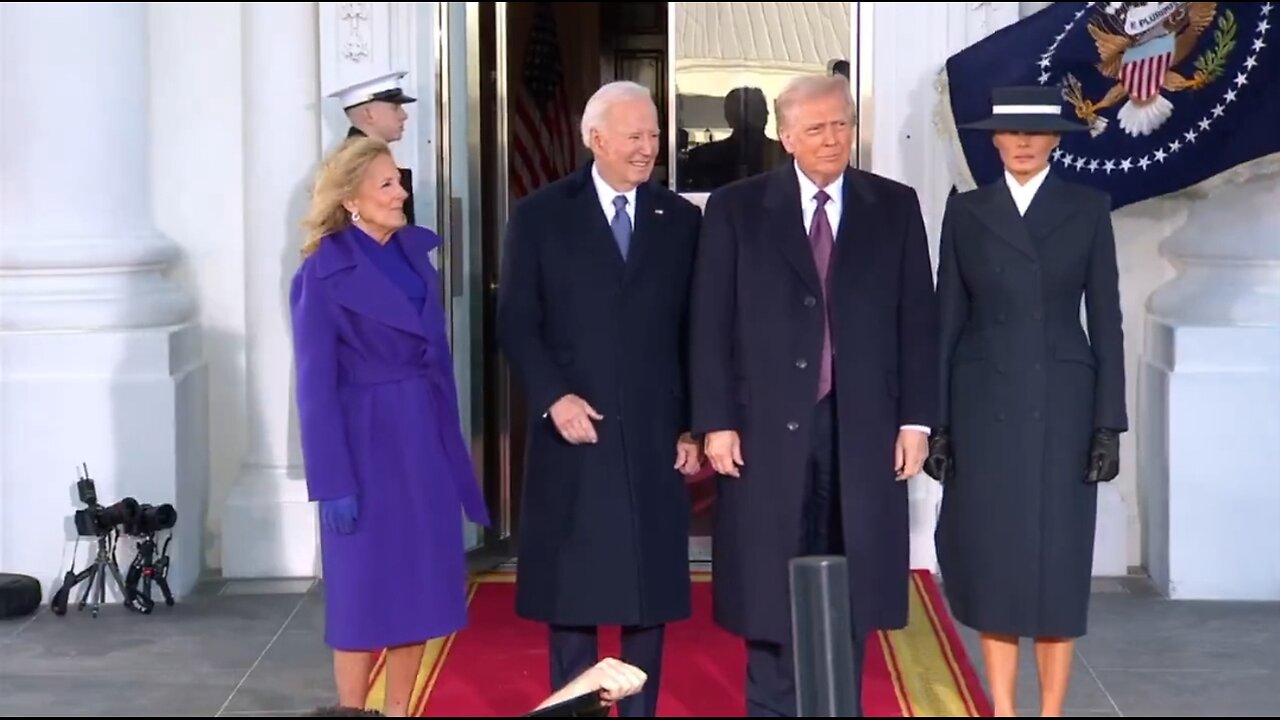 President Trump Arrives at The White House on Biden's Last Day