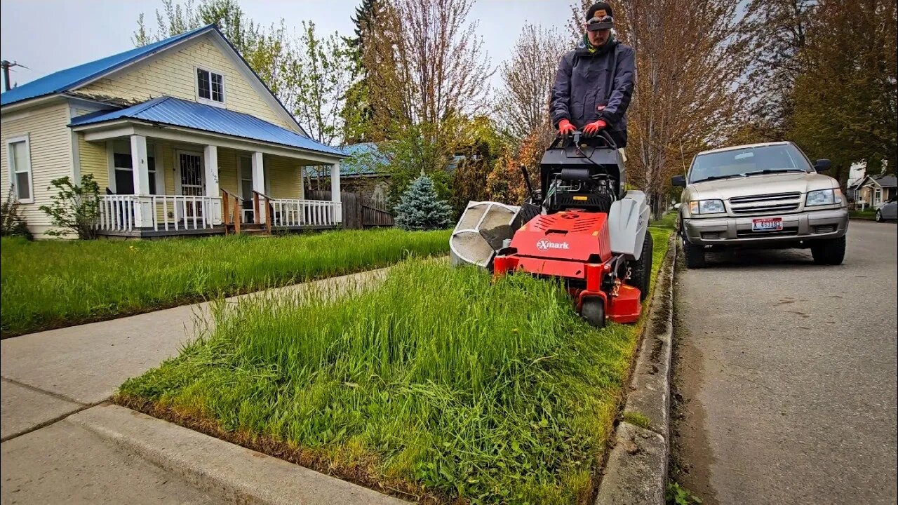 He Was EMBARRASSED By His TALL Yard So I MOWED & EDGED It To Perfection