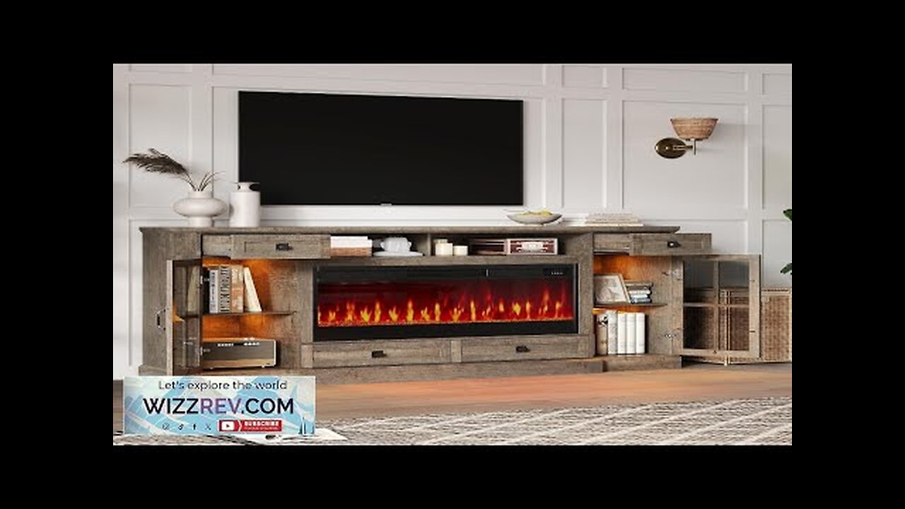 AMERLIFE 70” Fireplace TV Stand for 80 Inch TVFarmhouse TV Stand Review