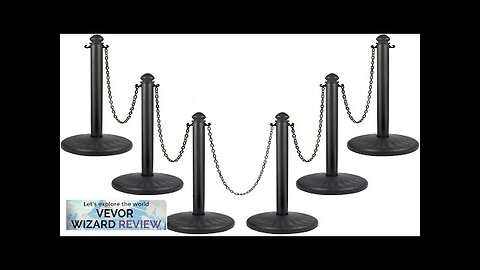 VEVOR Plastic Stanchion 6pcs Chain Stanchion Outdoor Stanchion w/ 6x39.5inch Long Chains Review