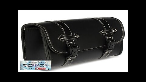 Motorcycle Saddle Leather Bag Storage Tool Pouch Black Review