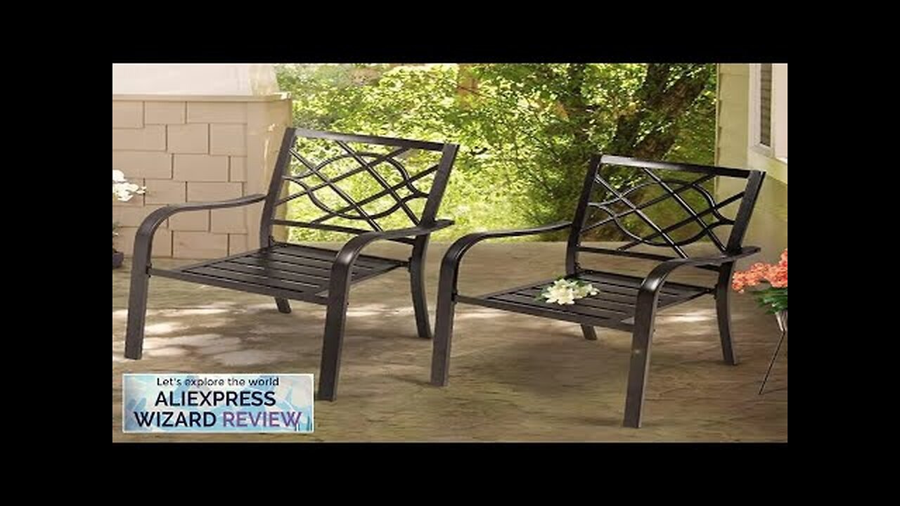 Wrought Iron Black Chairs 300 Lbs Outdoor Dining Chairs Patio Metal Stackable Review