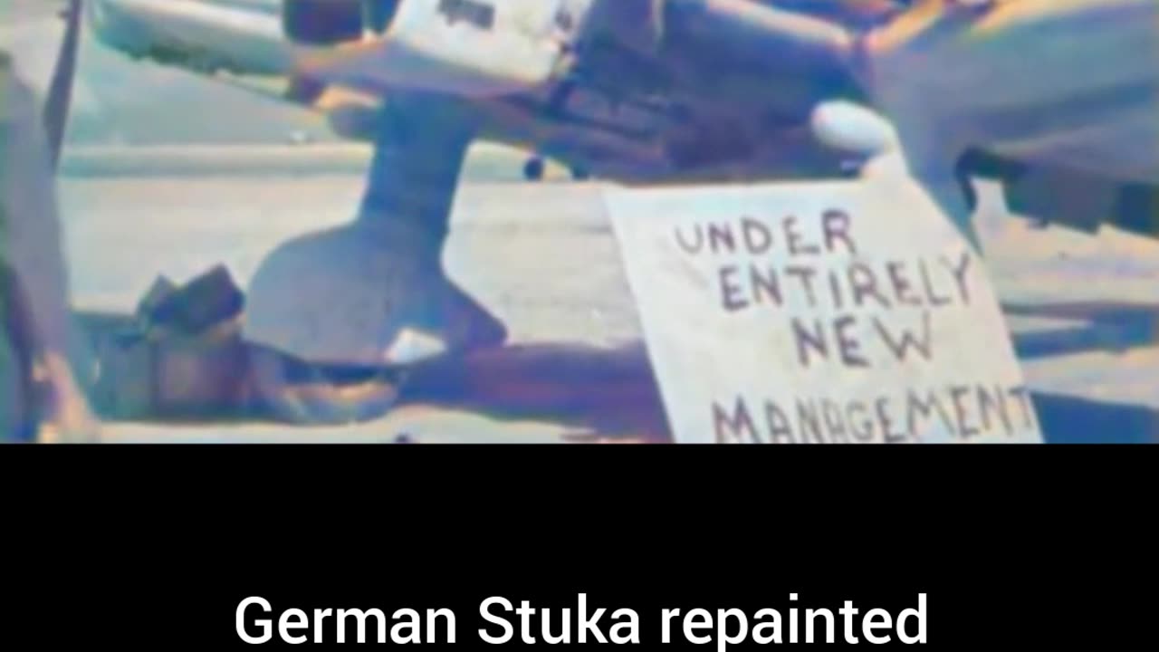 German Stuka repainted after capture by British troops 1942 transformation #Colourized