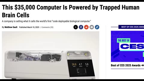 100% PROOF THAT WE ARE LIVING IN THE END TIMES! NEW COMPUTER POWERED BY "TRAPPED HUMAN BRAIN CELLS!"