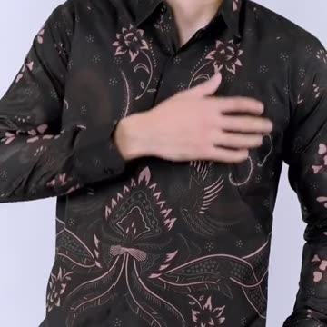 Indonesian Andaru Batik Slimfit Shirt with Lining - Traditional Batik Clothing for Men
