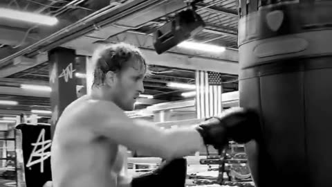 Logan Paul in the gym today after reports of the Conor McGregor fight