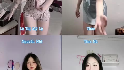 4 asian sexy girl dancing