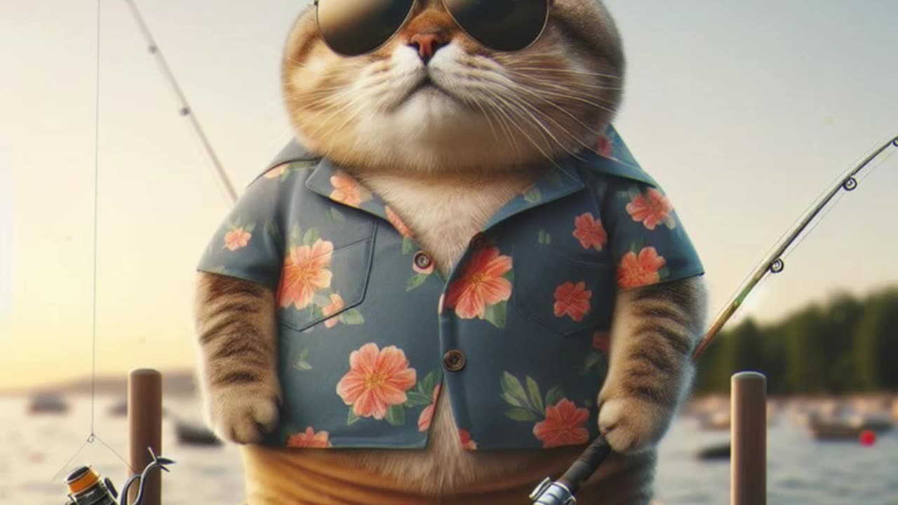 "Cat Goes Fishing! Will It Catch a Fish🐟😂 #CuteStory | MQ Ai Cat Stories #aicat#poorcat #sadstory