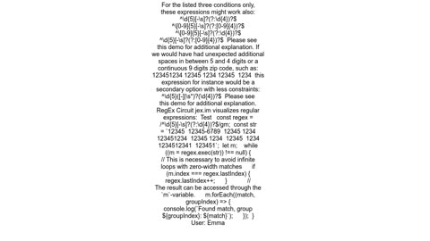 regex for zip-code