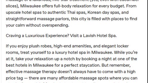 A Massage in Milwaukee for Every Budget