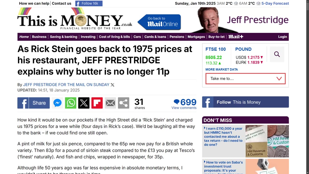 Uk Price Differences 1975 to 2025