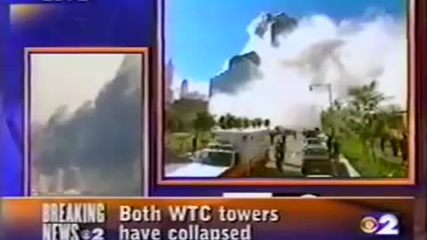 911 Reporter - Another Explosion And Street Level Rolling Blast Of Fire WCBS Carol Marin