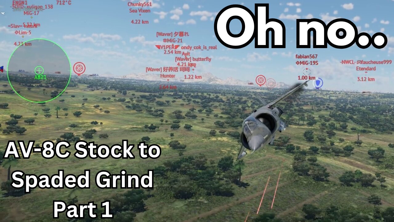 War Thunder AV-8C Stock to Spaded Grind - Part 1