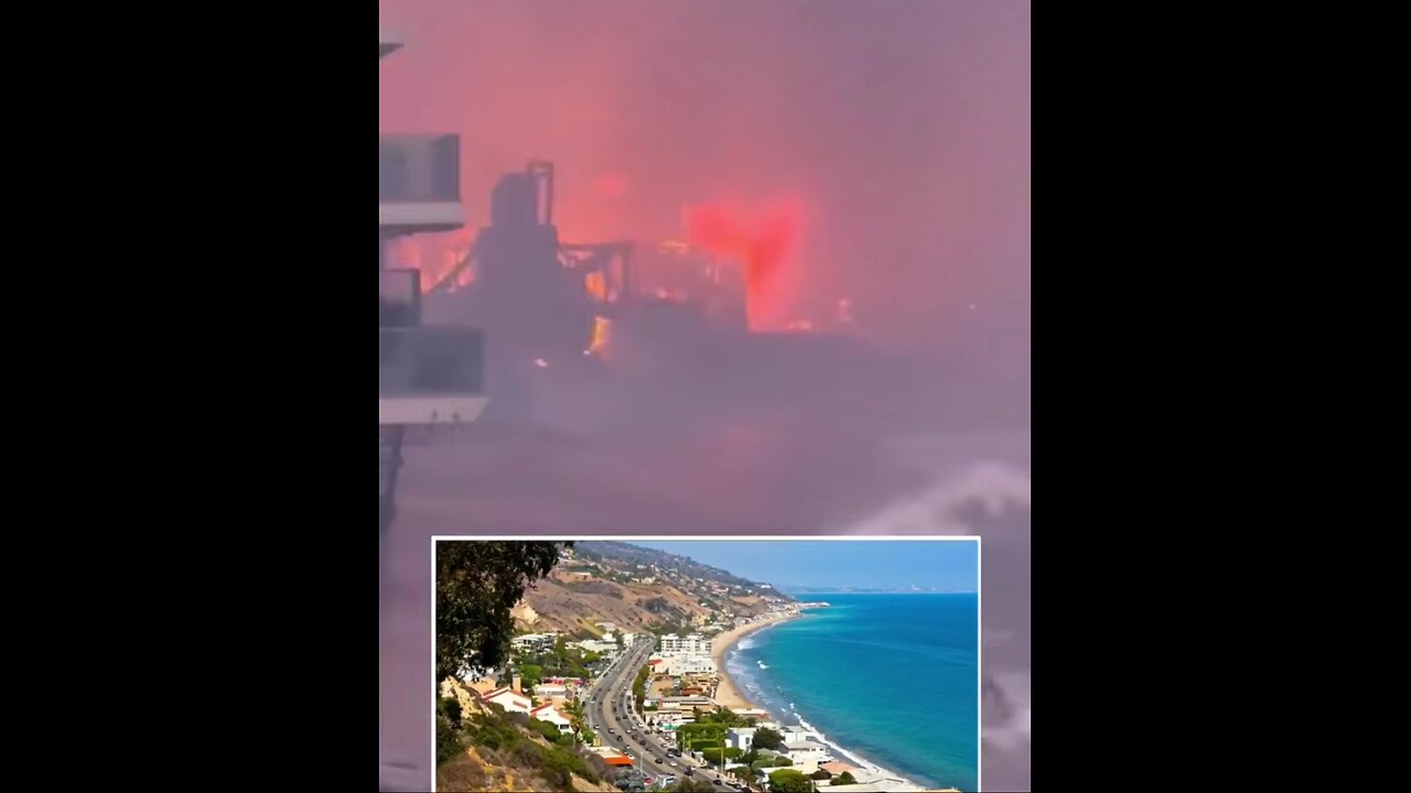 The fire in LA has reached Malibu, Where the F**K Is Gavin Newscum?