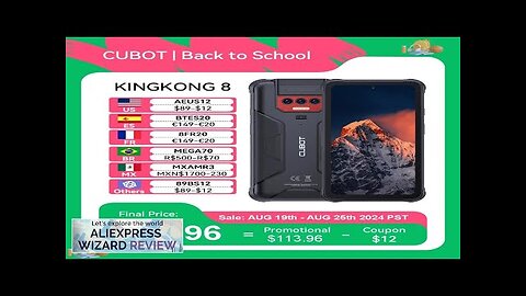 IP68 Waterproof Rugged Smartphone Android 13 Cubot KingKong 8 Octa-core 12GB RAM(6+6GB) Review