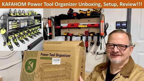 Easy To Put Together Power Tool Organizer - Unboxing, Setup, Review! KAFAHOM #powertools #organized