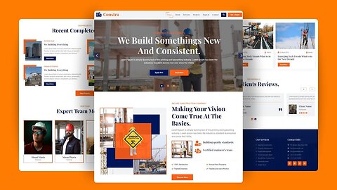 Construction Website Design: HTML, CSS & JS