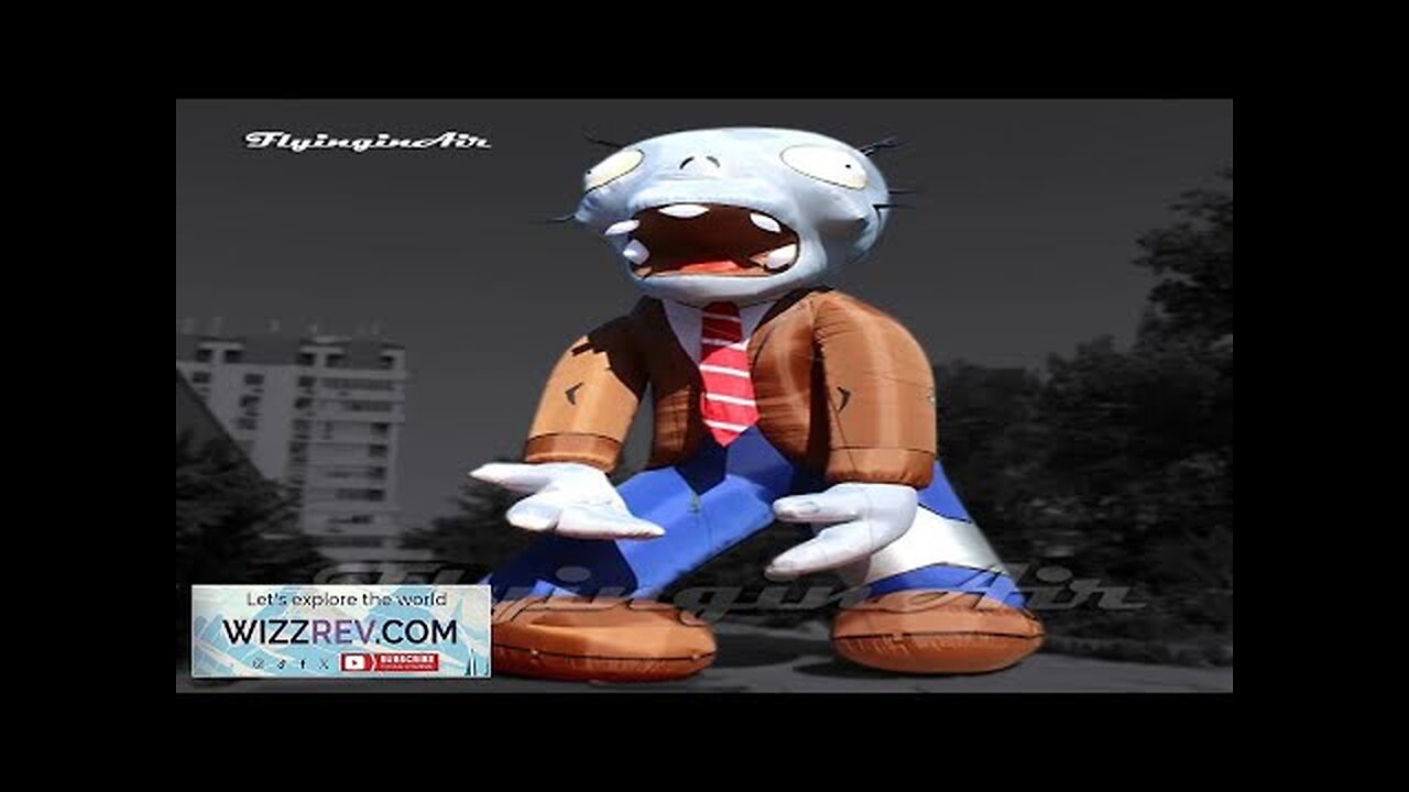 Large Inflatable Zombie Cartoon Character 6m Scary Air Blow Up PVZ Zombie Review