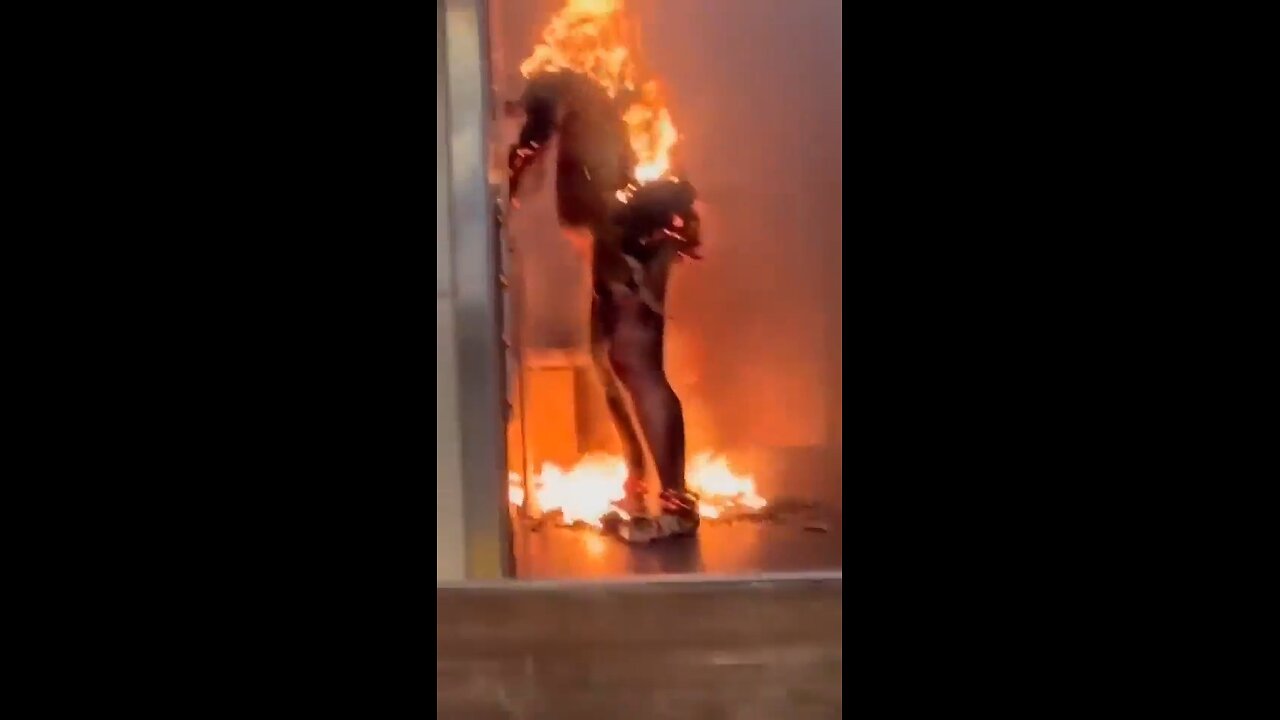 Homeless man burns woman alive