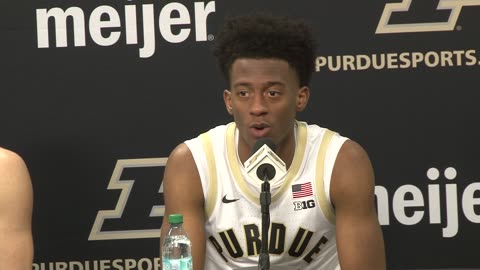 #13 Purdue MBB Players Post-Game Press Conference After 92-84 Win vs Yale