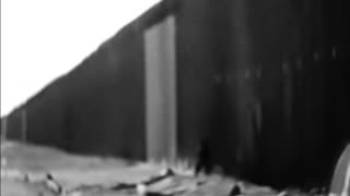 Illegal immigrant climbs wall and takes off running during wall construction