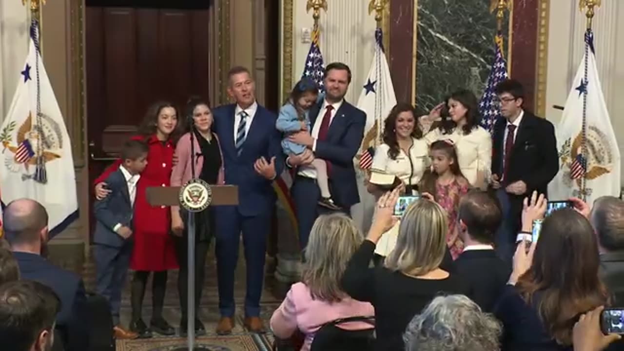 Vice President JD Vance Swears In Sean Duffy as Secretary of Transportation