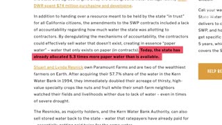 Guess who owns and controls 94% of the water in California?