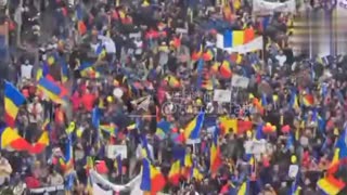 2023-03-02 ROMANIA - reali dimensioni del corteo a favore di Georgescu